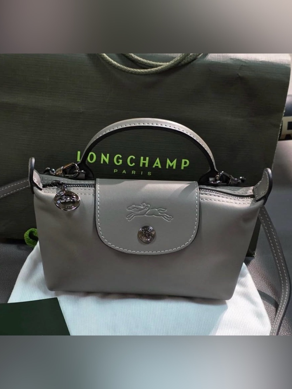 Le Pliage Extra XS pouch Light Gray